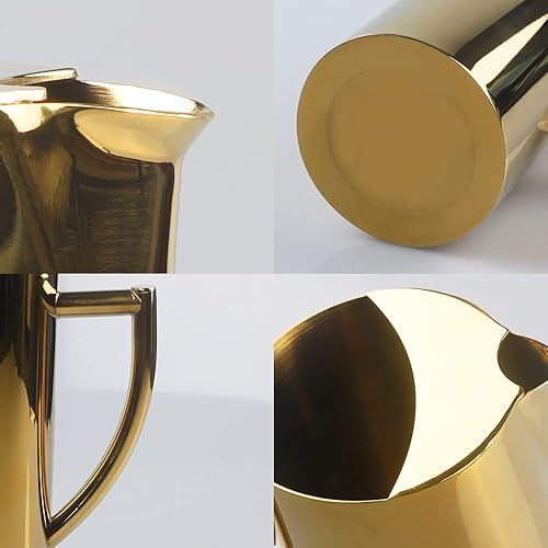 Miniatura 3 de Jarra de agua de acero inoxidable  jarra de restaurante dorada pulida de espejo de 47 onzas