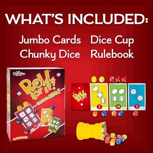 Roll for It! Juego de cartas con dados grandes rojo miniatura 6
