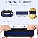 Yinder 30 Pieces Police Mourning Band for Badges Stripe Funeral Honor Guard Elastic Straps Black Blue Thin Line Police Officer Badge Mourning Twill Band