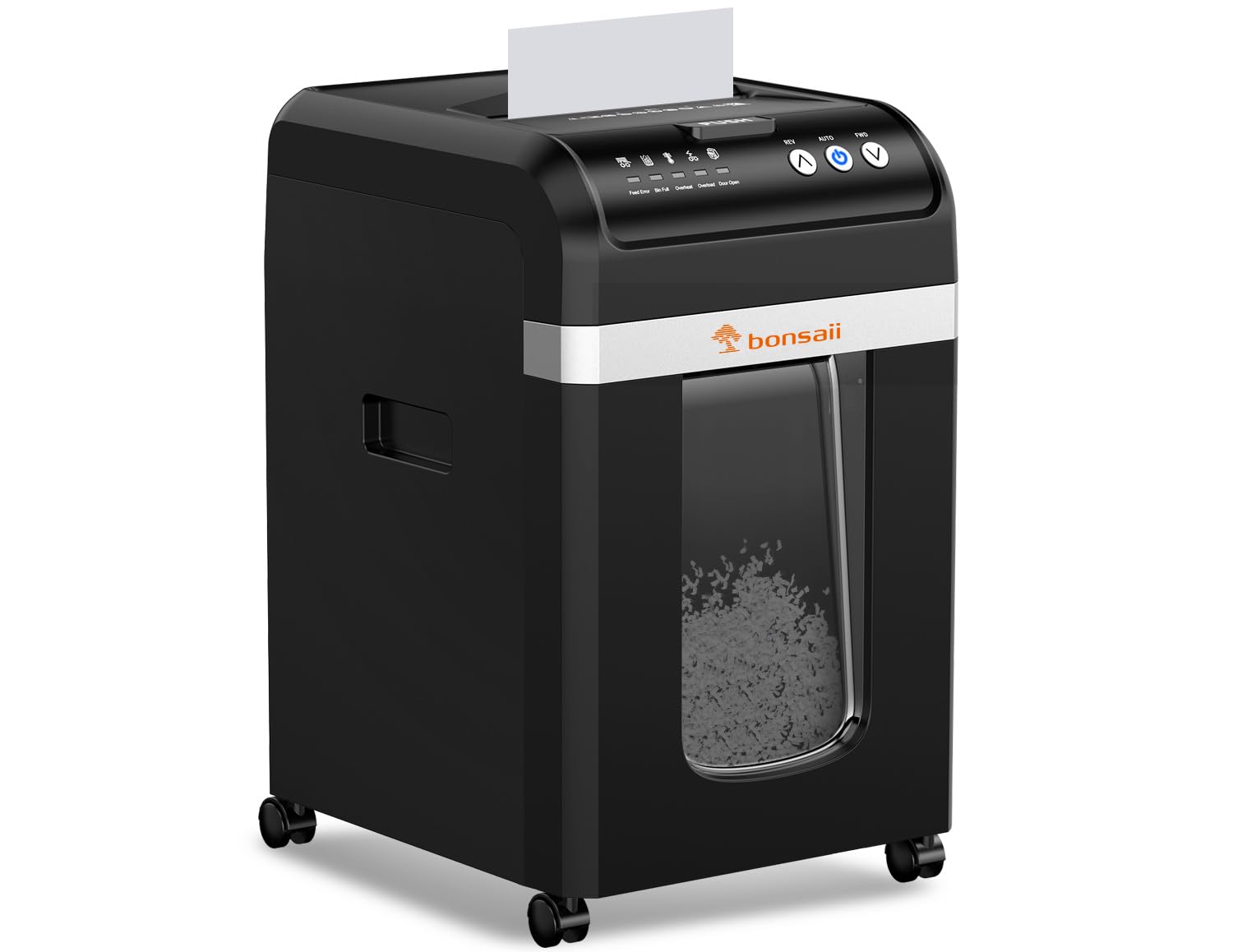 Bonsaii 200-Sheet Auto-Feed Micro Cut Paper Shredder - Heavy Duty 60 Min Run, P-4 Security, 8.1Gal(30.7L) Bin - déchiqueteuse à Papier électrique for Offices (C283-A) image 7