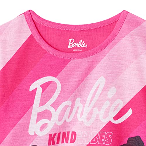 Barbie Girls Pajama Pants and Sleep Shirt Sets for Kids 4 Piece Sleepwear Set for Girls (as1, numeric, numeric_10, regular, Pink-Heather) - image 8