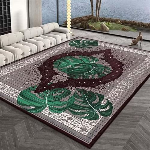 Tapis lignes de feuillage vert pour protéger le sol des griffures - 2