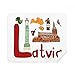Latvia National Symbol Landmark Pattern Cleaning Cloth Screen Cleaner 2pcs Suede Fabric