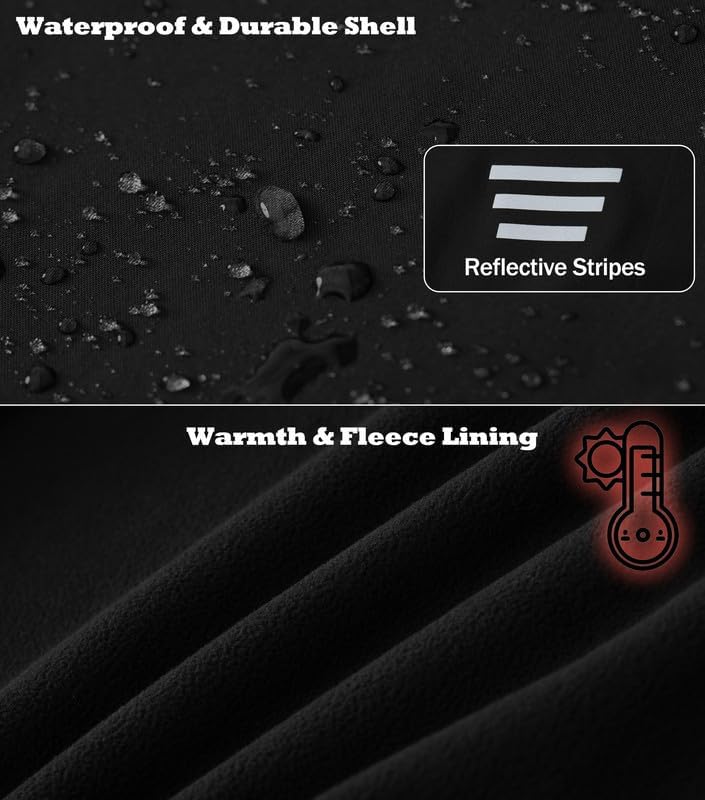 GGleaf Men's Softshell Jacket with Hood Waterproof Windbreaker Lightweight Rain Shell Jacket for Outdoor Hiking - Image 4