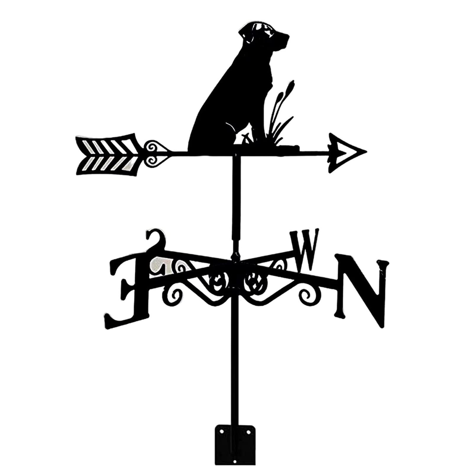 WIQUYBML Weather Vane Wind Direction Indicator Weathervane Yard Roofs Weathercock for Garden Ornament/Dog/35 * 50Cm