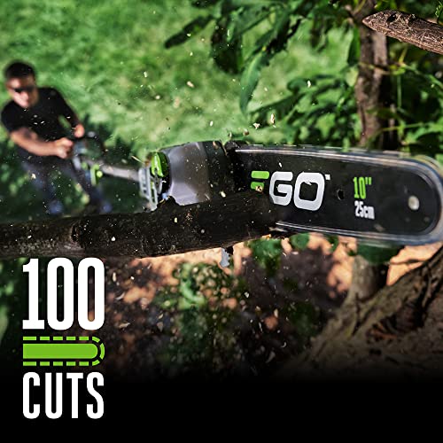 EGO Power+ Pole Saw, Cordless Electric Pole Saw for Tree Trimming with Telescopic LED Cut Line Indicator, Includes 56V 2.5Ah Battery and Charger - PS1001