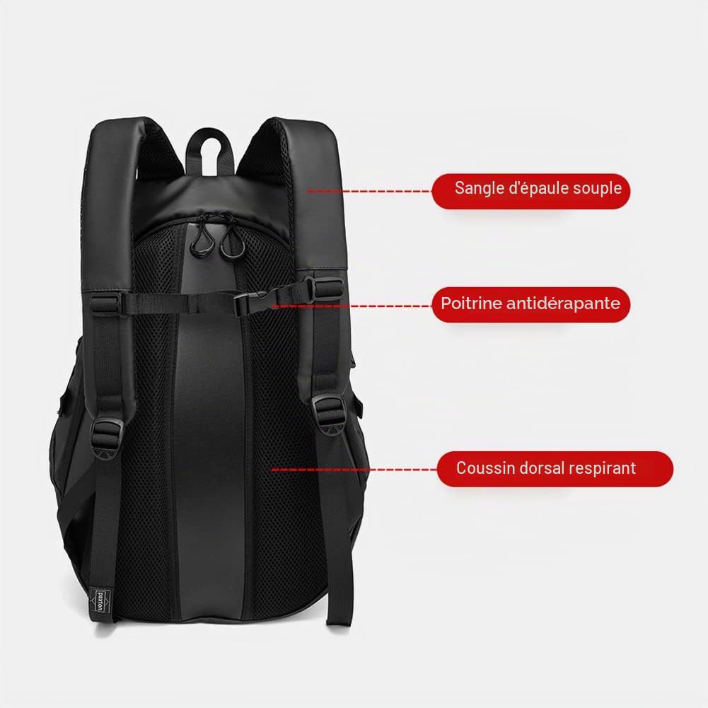 Shkalacar Sac à dos de vélo, sac à dos multifonction, étanche, 30 l à 48 l, sac à dos de randonnée, homme et femme, sac à dos de casque