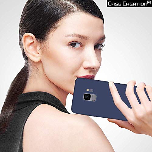 Image of Case Creation Luxurious OG Series for Samsung Galaxy S9 Case Cover,Anti-Dirty Slim Case Frosted Matte Cute Candy TPU Raised Bezel (Splash of Color) Back Cover for Samsung S9 -Navy Blue