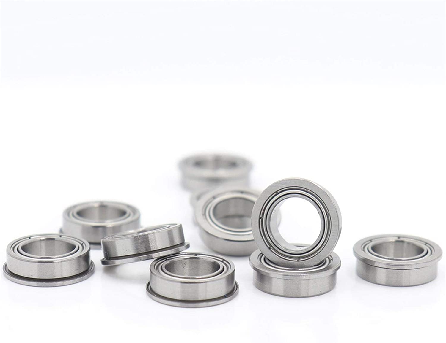 HYUJNAFZR TMP1105 Flange Ball Bearings FR1810ZZ Flange Ball Bearing 7.939x12.7x3.967mm 10PCS Inch Flanged FR1810 Z ZZ Ball Bearings