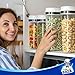 MR.SIGA Airtight Cereal Dispenser Set, Storage Containers for Dry Goods, Nuts, Beans, Snacks, BPA Free, 1.6 L / 1.69 Qt, Medium, Clear, 2 Pack