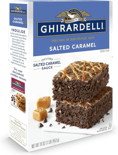 Image of Ghirardelli Premium Brownie Mix Salted Caramel, 16 OZ (Pack of 4)