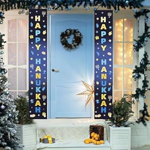 Happyhanukkahdecorationsindoorchanukahoutdoor12x71inchesbluehanukkahbannersporchwelcomesignforhomefrontdoorwallpartysuppliesdecor Urban Country Home Decor Happy hanukkah decorations indoor chanukah outdoor 12×71 inches blue hanukkah banners porch welcome sign for home front door wall party supplies decor urban country home decor