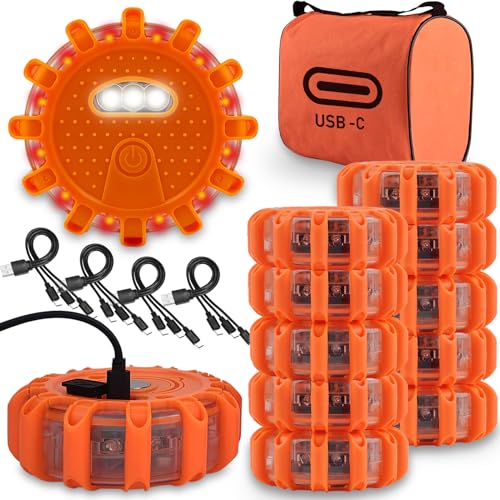 USB-C-Rechargeable-LED-Road-Flares-Emergency-Lights USB-C Rechargeable LED Road Flares Emergency Lights - Image 1
