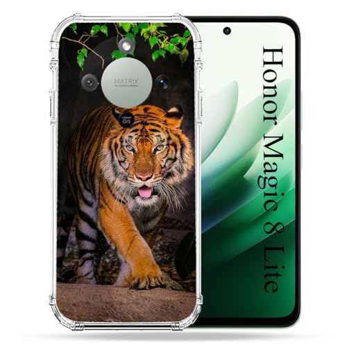 Coque Honor Magic 8 Lite 5G Tigre Jungle avec finitions premium et angles antichocs