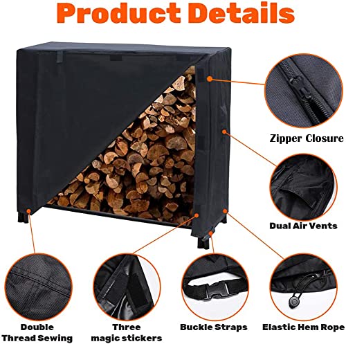 COOSOO Firewood Rack Cover 4ft - Image 3