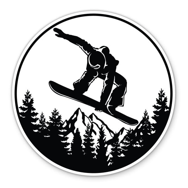 Snowboarder Sticker - 3' Laptop Sticker - Waterproof Vinyl for Car, Phone, Water...