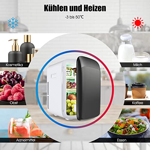 GOPLUS 15 liter mini-koelkast, stil, draagbare autokoelkast met verwarmingsfunctie, elektrische koeler en verwarmer, draagbare koelkast, met ECO-modus, 5 ~ 50 °C, voor auto, thuis, kantoor (zwart) - Image 3