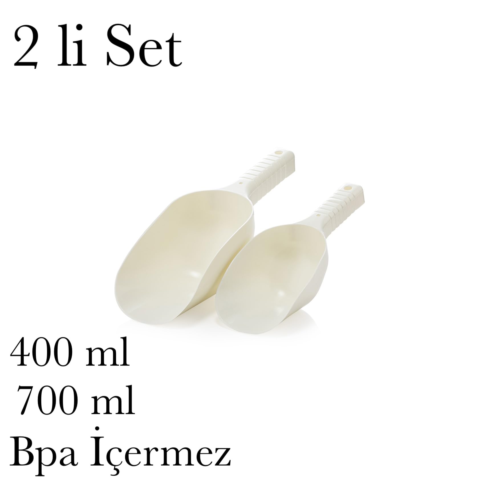 Bakliyat Küreği 2 li Set Catering Kuruyemiş Lokanta Dükkan Gıda Kürek Bpa İçermez Gıdaya Uygun