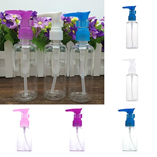 Preisvergleich Produktbild Ruby569y Reiseflasche, Kosmetik-Behälter, 100 ml, nachfüllbar, leer Kunststoff, Shampoo-Pump-Flasche, Haustier-Zubehör, zufällige Farbe