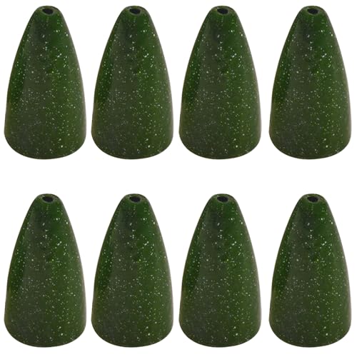 30/50 Pack Green Bullet Fishing Sinkers, Lead Worm Weights 1/16oz, 1/8oz, 3/16oz, 1/4oz, 3/8oz, Bass Fishing Texas Rig Freshwater Saltwater (1/2oz - 30 Packs)
