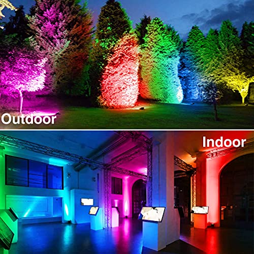 Image of MLD BL2583 Multicolor 30W Automatic Colour Changing Light (Red, Green, Blue) Waterproof LED Tungstun Loding RGB Flood Lights | Pack of 4