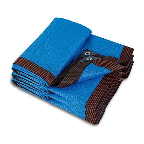 Tissus Pare-Soleil Voiles d'ombrage Tissu Ombre Net Mesh Balcon Écran D'intimité Balcon Habillage Et Protection Du Vent Et De La Protection UV For Balcon, Jardin, Camping Et Loisirs, Bleu RéSistant Au