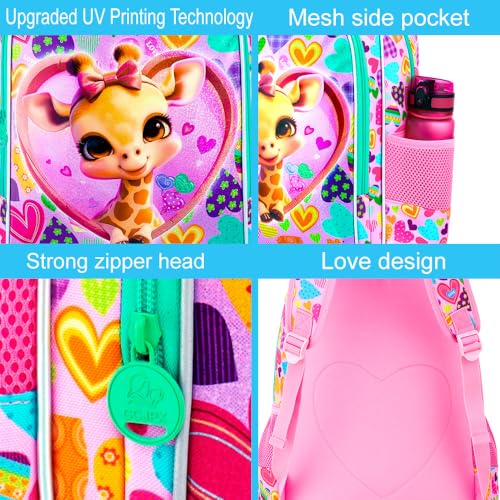 Image of 16 inch Backpack for Girls Boys 4-8, 3Pcs Kids Bookbag Set with Lunch Box, School Bag for Preschool Kindergarten