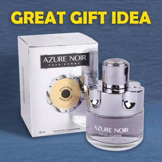 AZURE NOIR POUR HOMME Cologne Eau de Toilette Fragrance for Men 3.4oz/100ml, Natural Spray, Long Lasting - Image 7