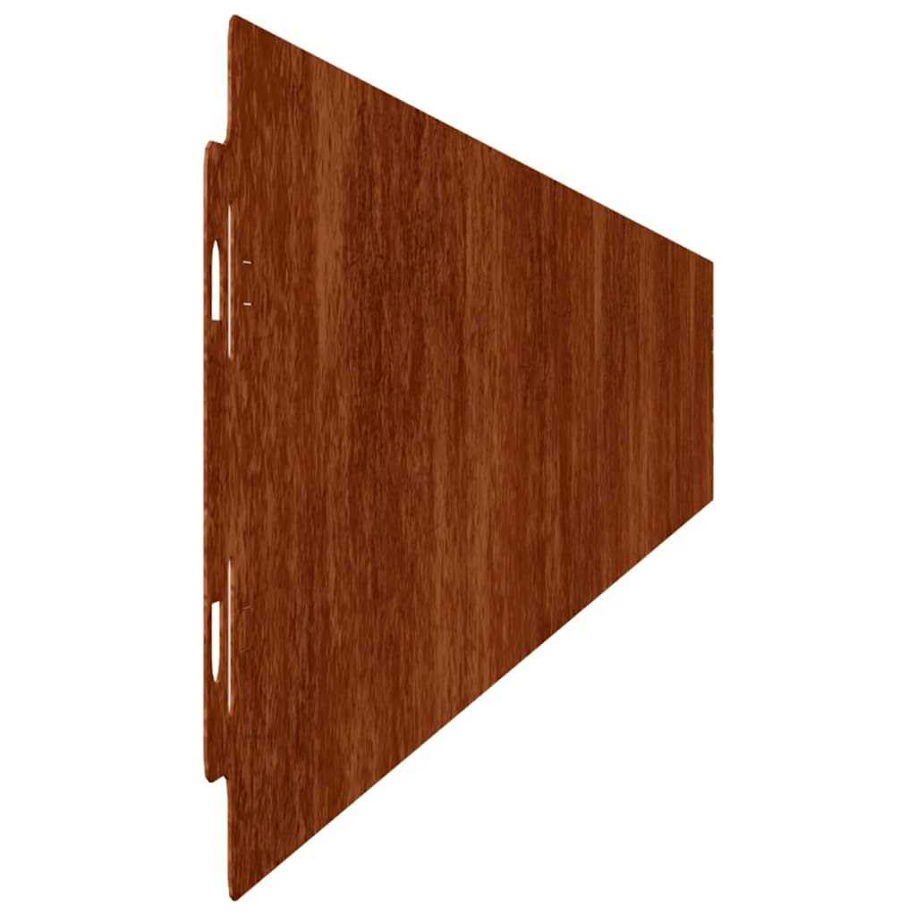 vidaXL Bordes de césped Acero corten Flexible 10 Piezas 10x103 cm, Bordes de jardín, bordura de césped, Bordes de arriate, Bordes de jardín