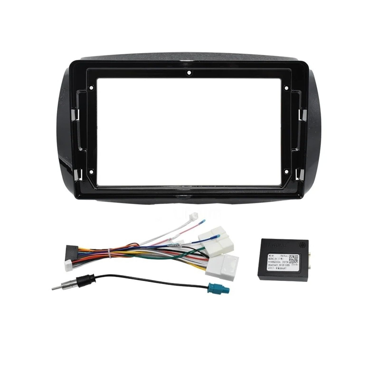 Mascherina Autoradio Cornice Stereo per Benz per Smart per Fortwo C453 A453 W453 2014-2020 Auto Radio Fasce Telaio 9 Pollici 1DIN Stereo Pannello Cavo Alimentazione Canbus