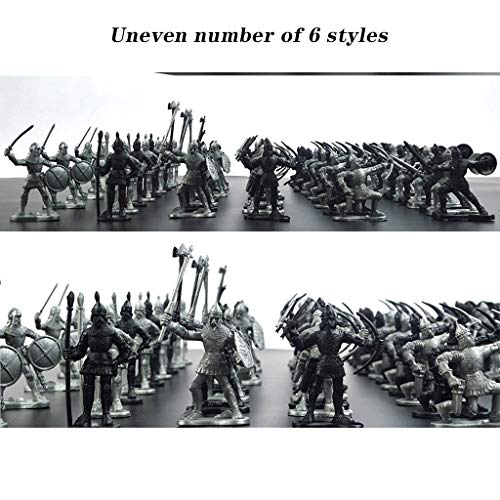 GuoYQ 60pcs Menge Mittelalterlich Ritter Spielzeug Spielset Soldaten Figuren Soldaten Modell Ritter Pferde Krieger Mini… – Bild 6