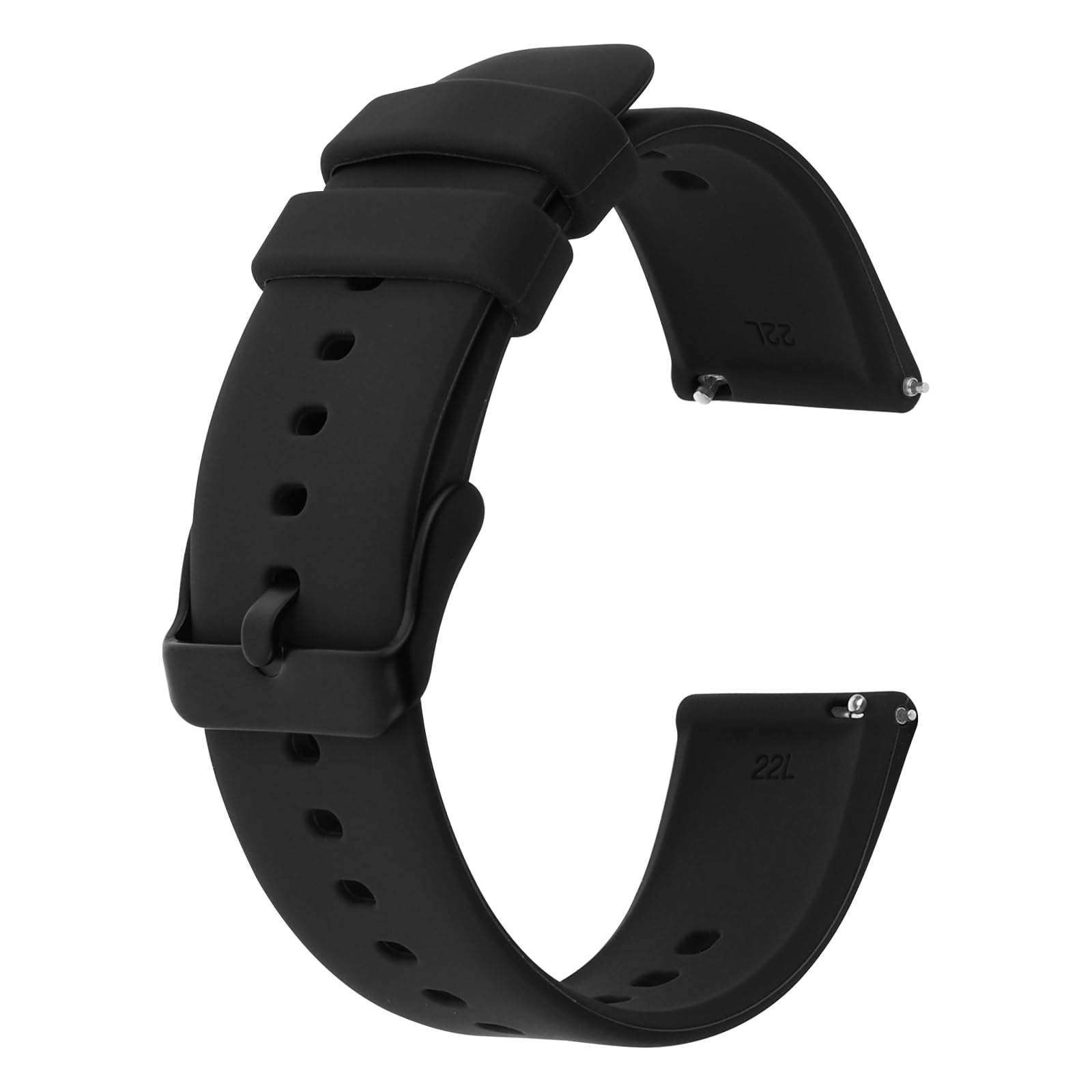 BOHUIZ Silicone Watch Bands Quick Release Waterproof Rubber Replacement Straps with Silver Plated Stainless Steel Buckle Compatible with