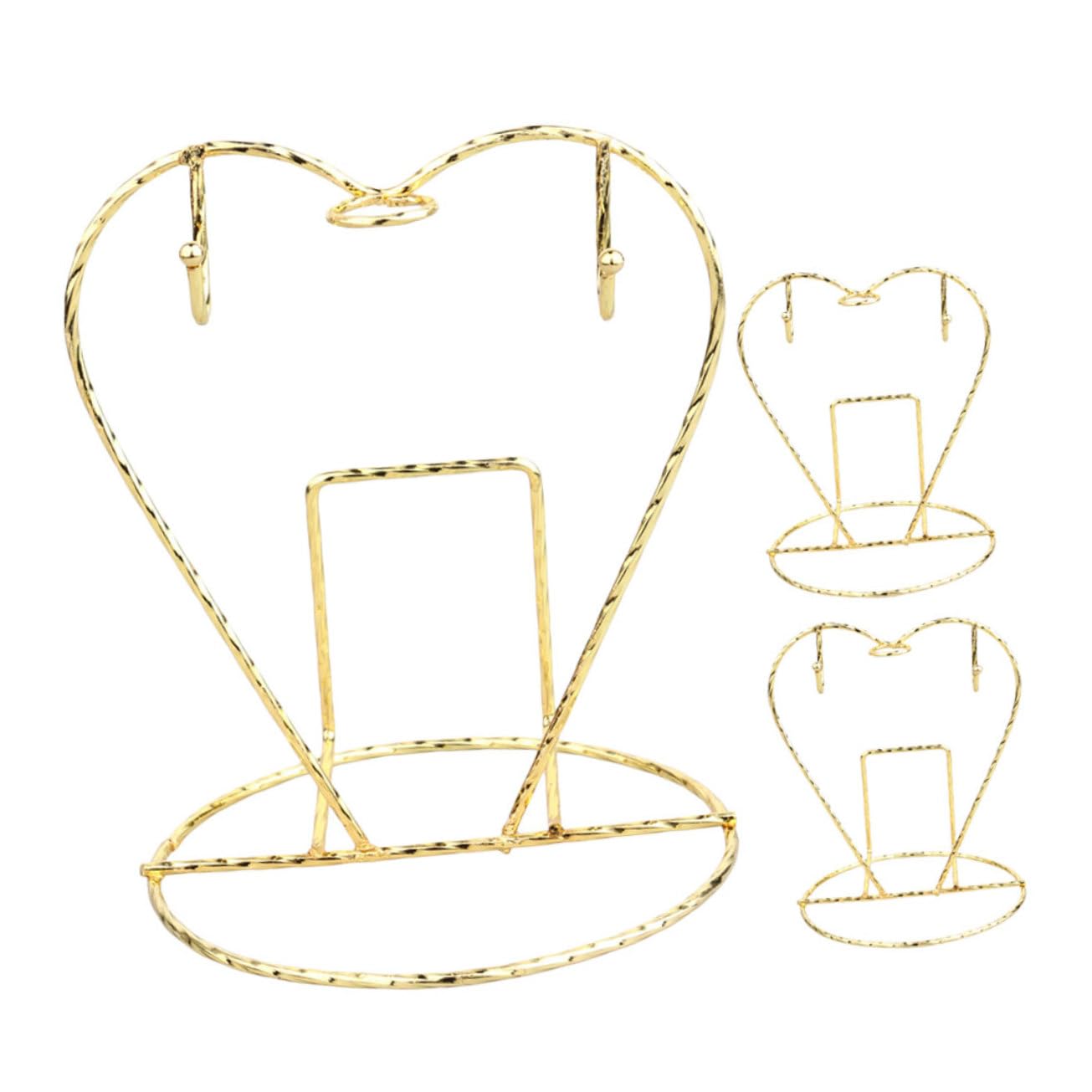 DECHOUS 3pcs Coffee Mug Holder: Heart Shaped Holder Water Glasses Drain Rack Household Kitchen Coffee Mugs Tea Cup Storage Rack Golden