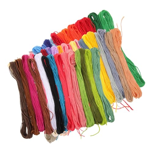 SHINEOFI 1 Juego De Hilo De Punto De Cruz Aros Kit De Cuentas De Arcilla Hilo De Pulsera Bordado Cuentas Para Pulseras Kit De Fabricación De Pulseras Cuentas De Letras Hilos Kit De