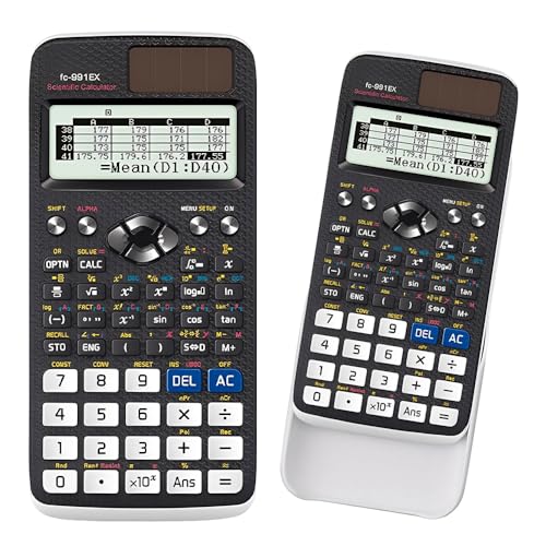 FX-991EX Scientific Calculator A Level Maths Calculator with 552 Functions 10+2 Digits Written Display Portable Calculators Scientific for Students Teachers Business School Office (Black)