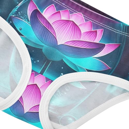 Neon Lotus Cute Panties Girl Toddler Girls Underwear Cotton Print Underpants Briefs 2t4