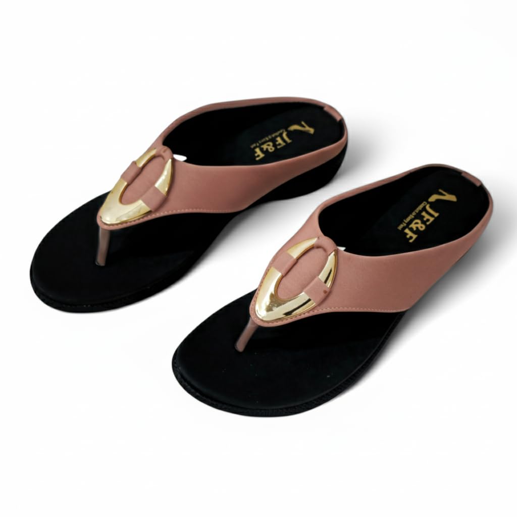 jf&f Unique Fabulous Women Flipflops & Slippers Peach Counter-picture-11
