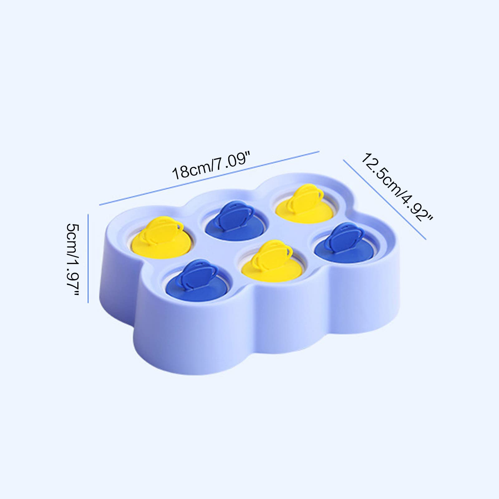 Molde de helado reutilizable fácil liberación Cómodo sostener for niños Fácil limpiar Se puede desmontar(Blue)