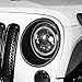 Hooke Road Matte Black Headlight Bezels Headlight Cover Trim for 2007-2015 Jeep Wrangler JK & Wrangler Unlimited