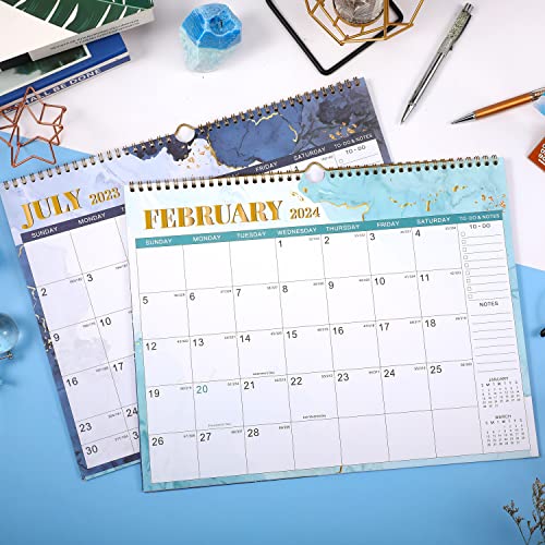 Calendar 2023-2024 - Wall Calendar 2023-2024 From July 2023 - December 2024, 14.8''× 11.57'', 18 Months Calendar With Twin-Wire Binding, Premium Paper, Blank Block With Julian Dates #TOP1