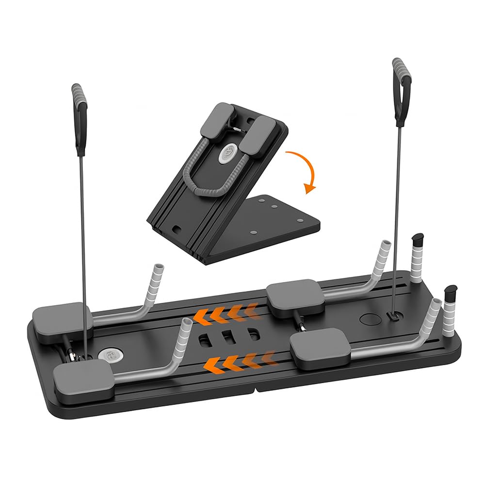 Pilates Board pieghevole 5 in 1 con contatore LED rullo di rimbalzo automatico tavola per esercizio multiuso esercizi a casa Stabile addominali attrezzature allenamento Multifunzione homegym