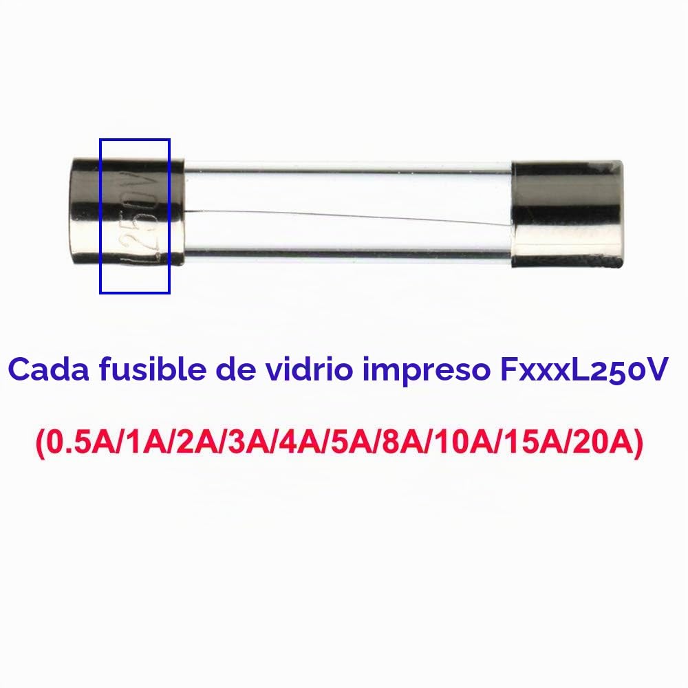 Gebildet 5pcs 5x20mm AGC Inline 250V 20A Tipo de Tornillo Portafusibles con 16 AWG Alambre + 150pcs 5x20mm Fusible de Tubo de Vidrio de Rápido Soplo