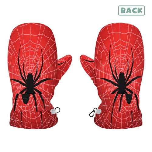 Plaaee Toddler Mittens Spider Web Winter Snow Glove mitten Warm Fleece Kid Ski Gloves for Boys Girls2