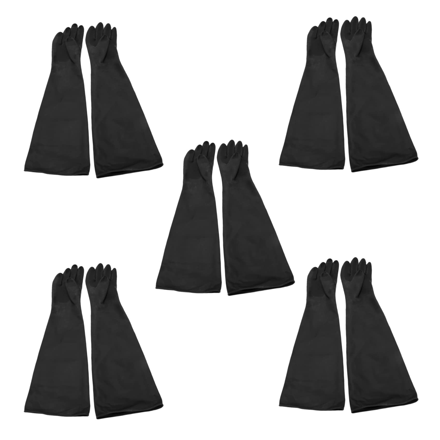 Jnchdghwa Black 10X Sand Blasting Gloves For Sandblast Cabinet Gloves 60X20cm