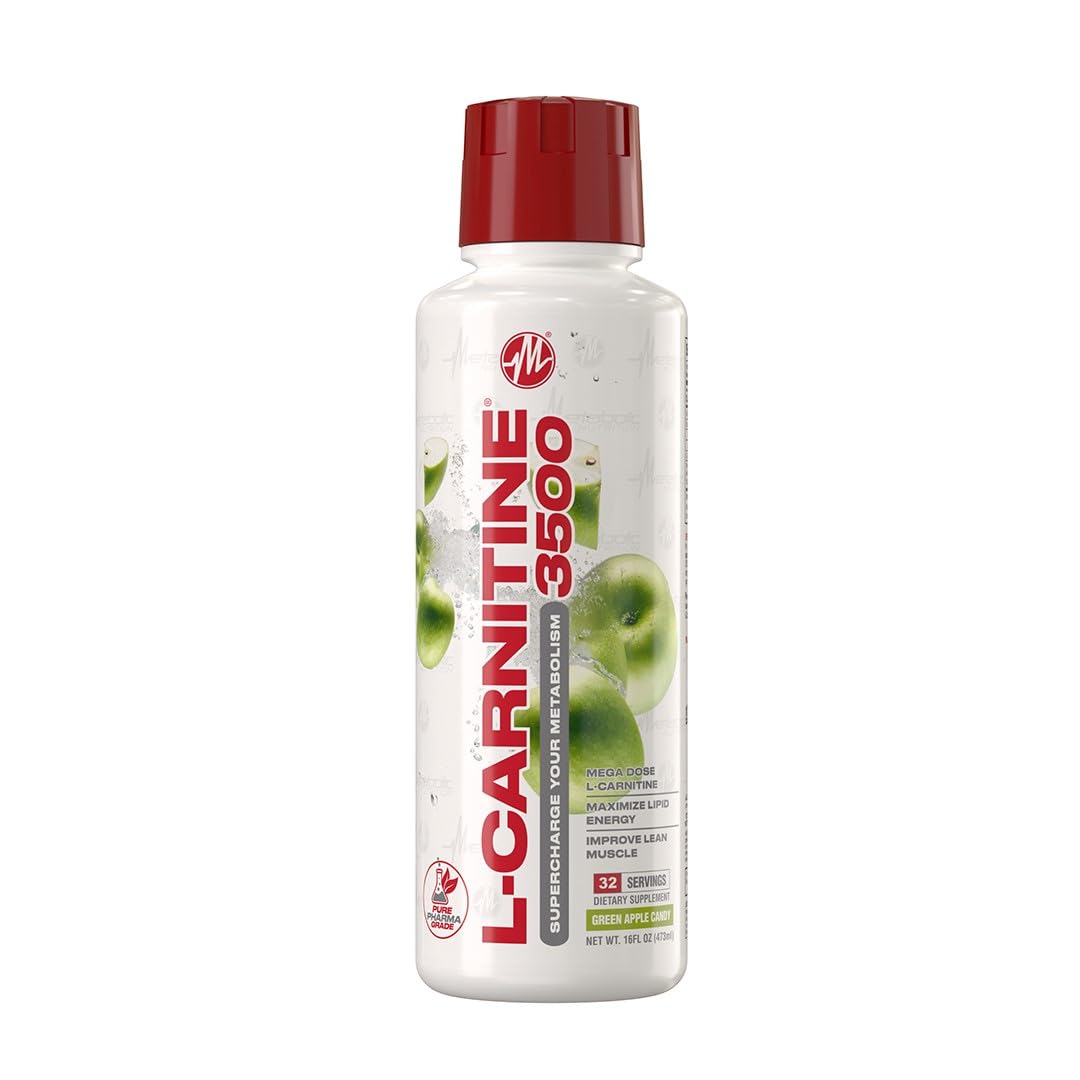 Metabolic Nutrition L Carnitine 3500 (16 fl. oz, Green Apple Candy) : Health & Household