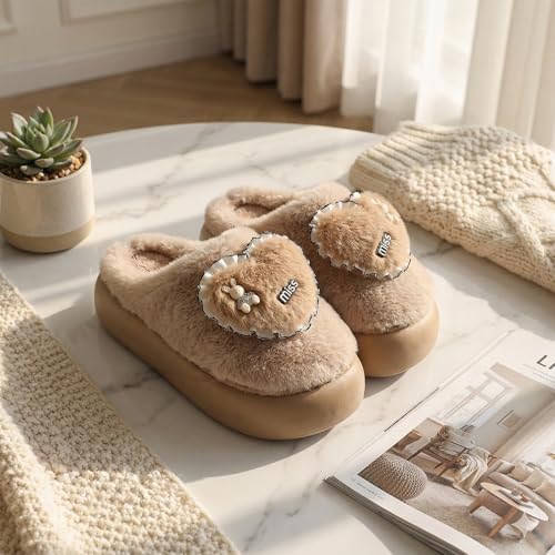 Image of VRITRAZ Women's Comfort Slip On Closed Toe Warm Winter with Cute Design print House Clog Indoor Slipper