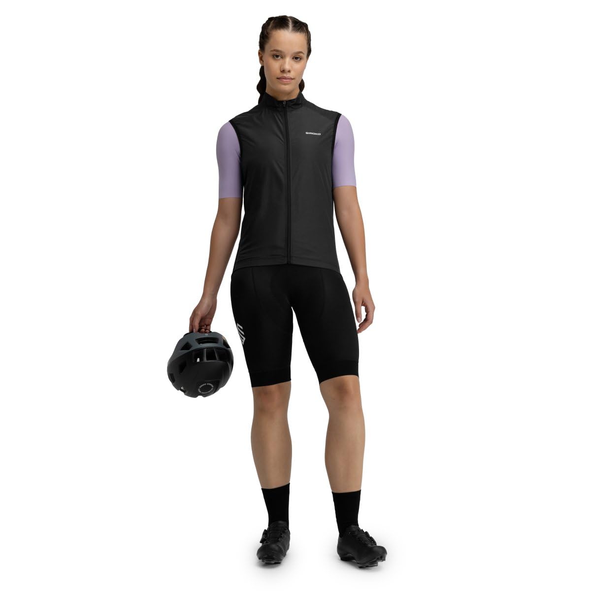 SIROKO - Chaleco Cortavientos de Ciclismo para Mujer V1-W Blaast - L - Negro