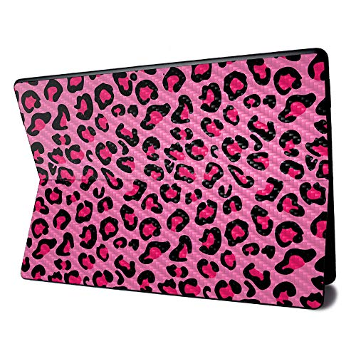 Image of MightySkins Carbon Fiber Skin for Microsoft Surface Pro X - Pink Leopard | Textured Carbon Fiber Finish | Easy to Apply, Remove, and Change Styles | Made in The USA