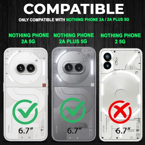 Image of AESTMO Nothing Phone 2A / 2A Plus 5G Back Cover | 360 Protection | Crystal Clear Hard Back Transparent | Bumper Case for Nothing Phone 2A / 2A Plus 5G (PC+TPU, Black Bumper)
