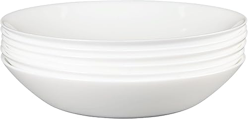 Juego de 6 cuencos para pasta, cuencos de vidrio templado, cuencos redondos de 7-45 pulgadas, aptos para microondas y lavavajillas